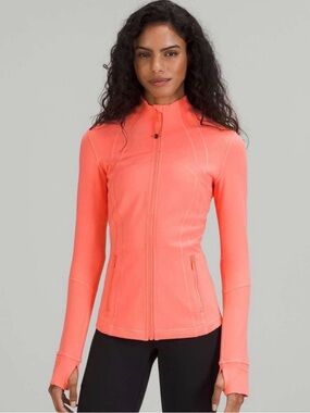 Lululemon Women's Define sunset Coral Zip-Up  Jacket. Size 2